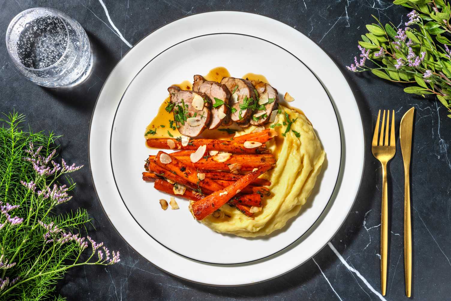 Filet mignon de porc, sauce orange & miel