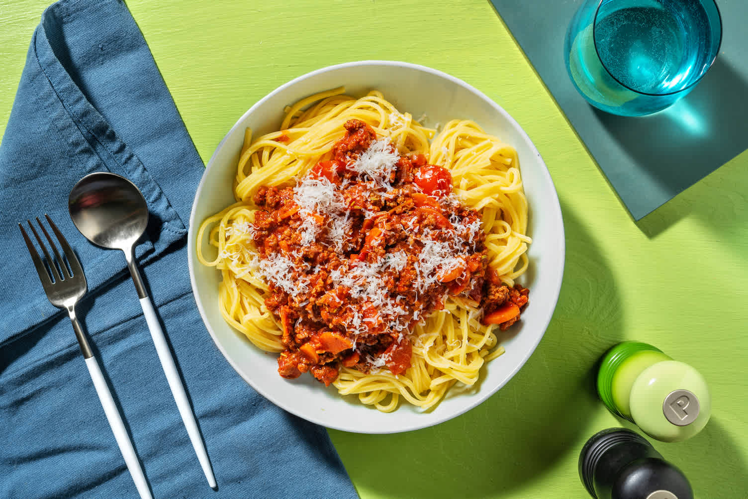 Linguine met bolognesesaus 