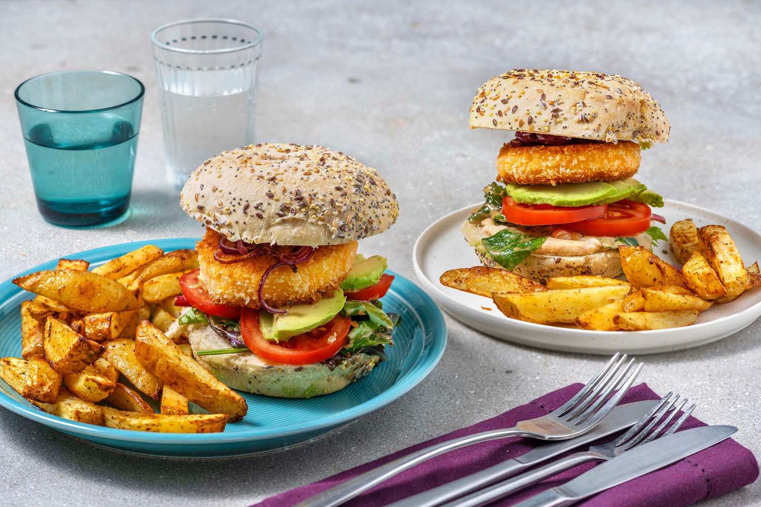 Burger à la mozza panée & avocat