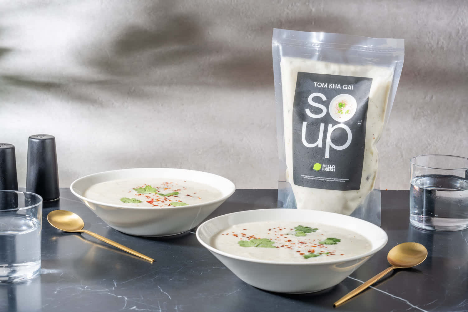 Verse Thaise kokos-kippensoep als extra