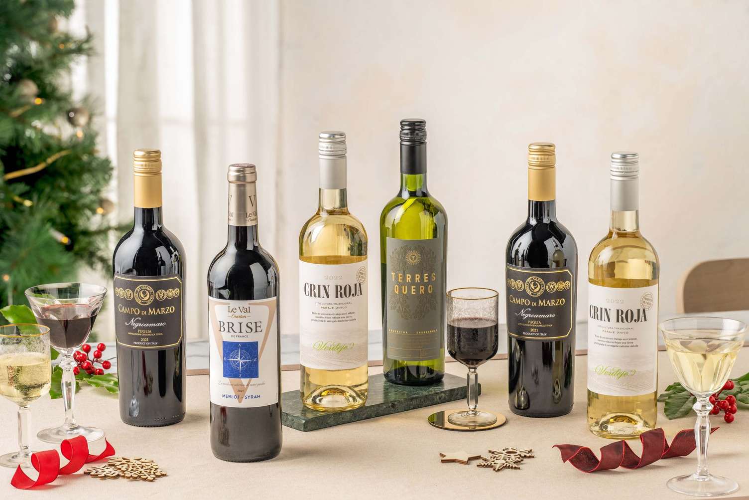 Vins assortis à la box de Noël