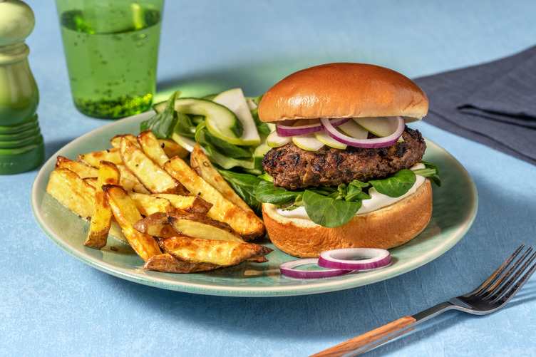 Homemade Apple Beef Burgers