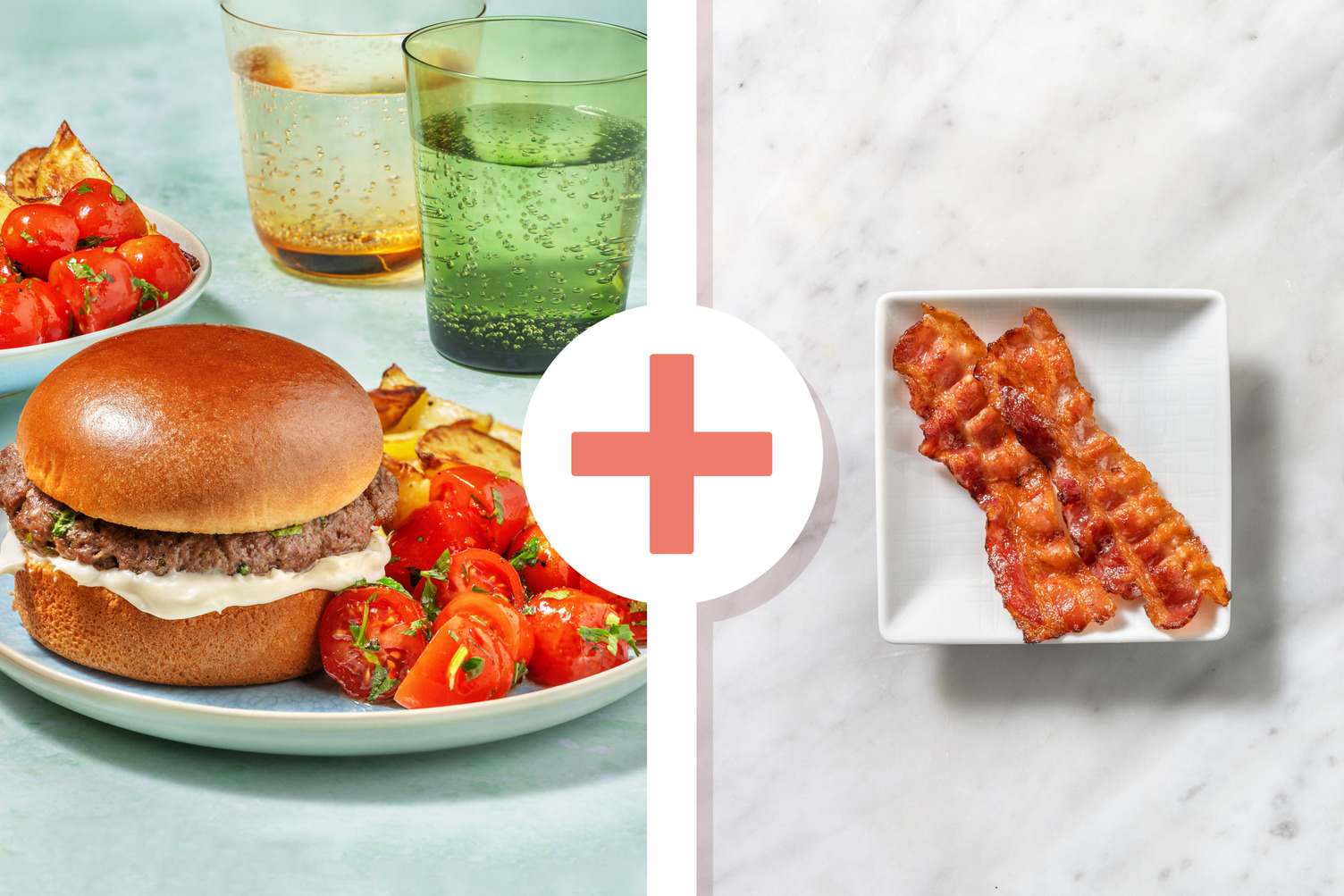 Herby Burgers and Streaky Bacon