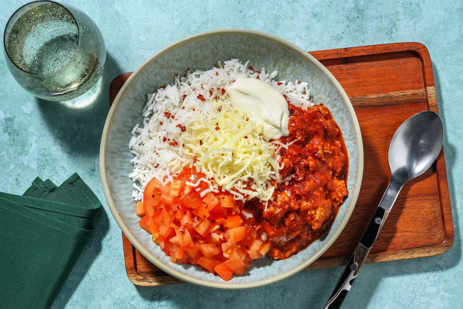 Easy Beef Chilli Burrito Bowl