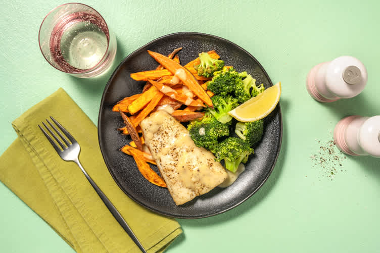 Hake in Lemon Mustard Sauce		