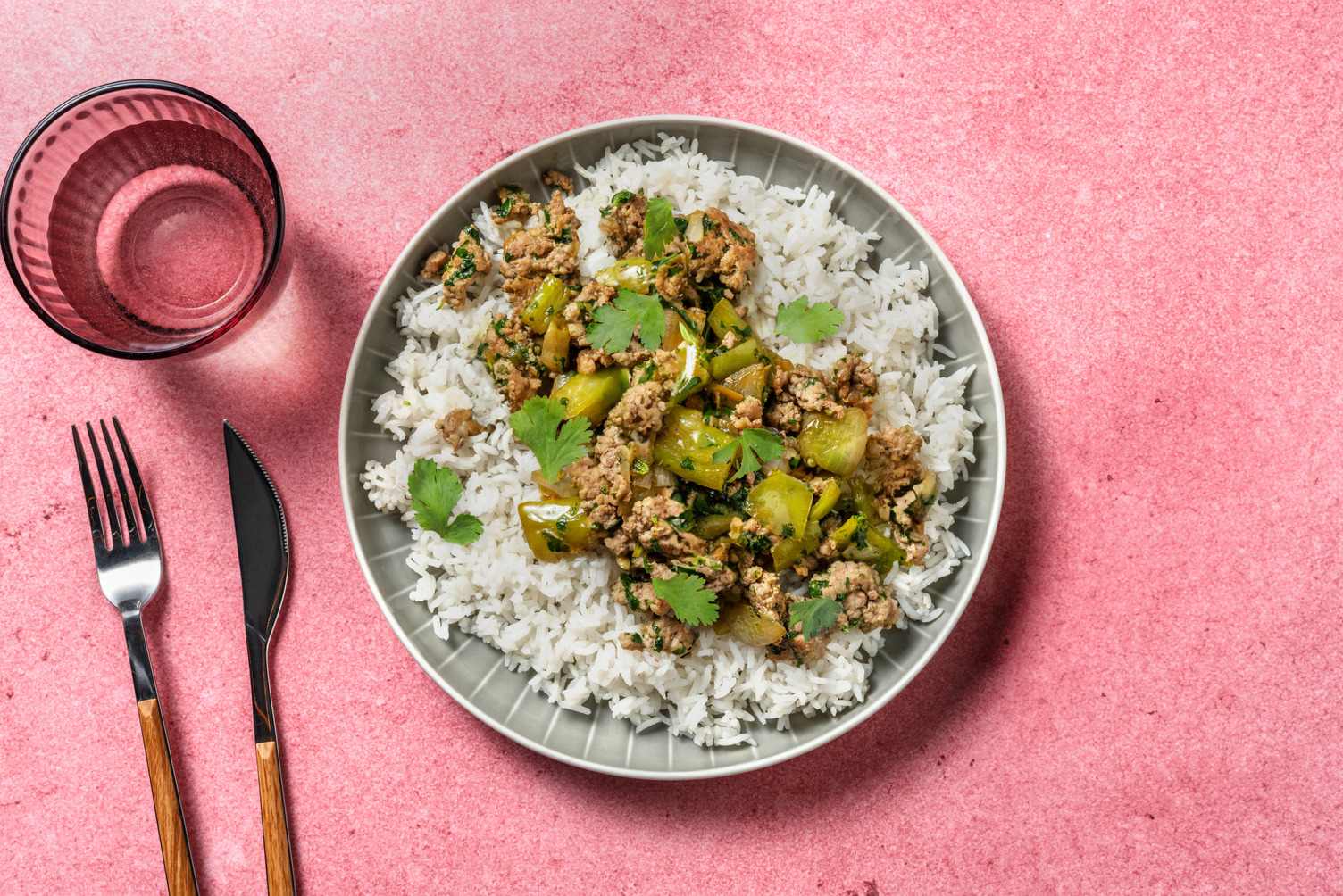Ternera en salsa oriental de cilantro