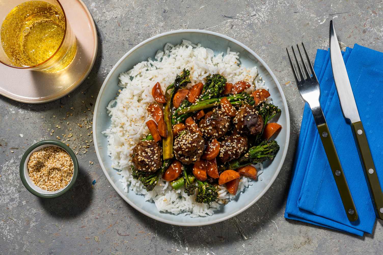 Sesame Teriyaki Beef Meatballs