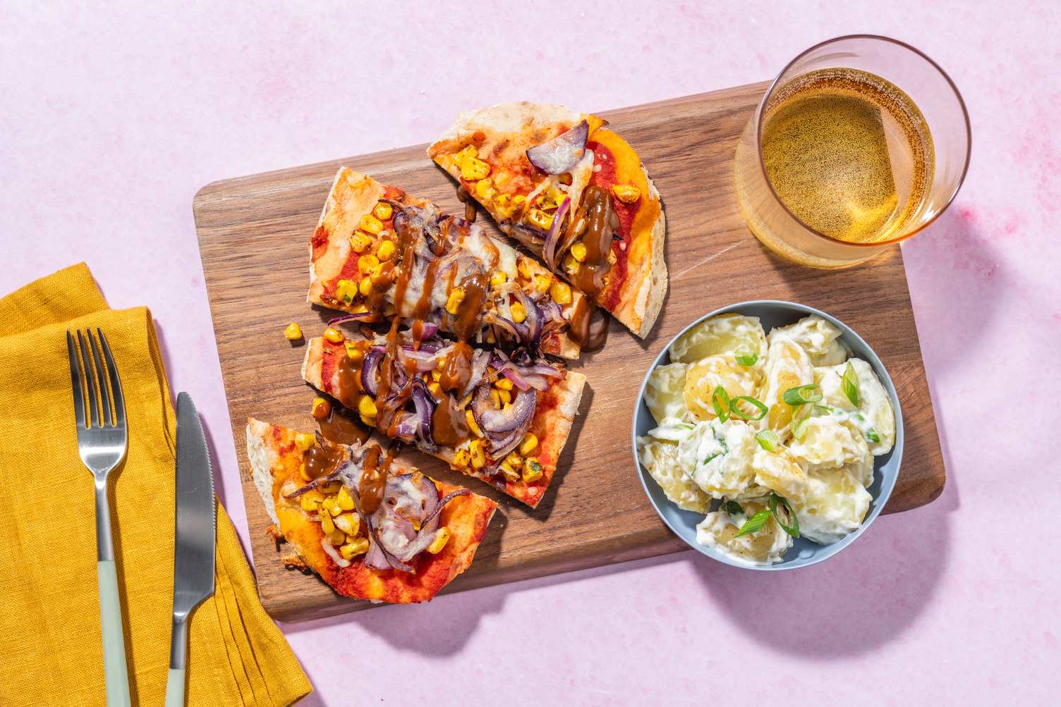 BBQ Sweetcorn Naanizza