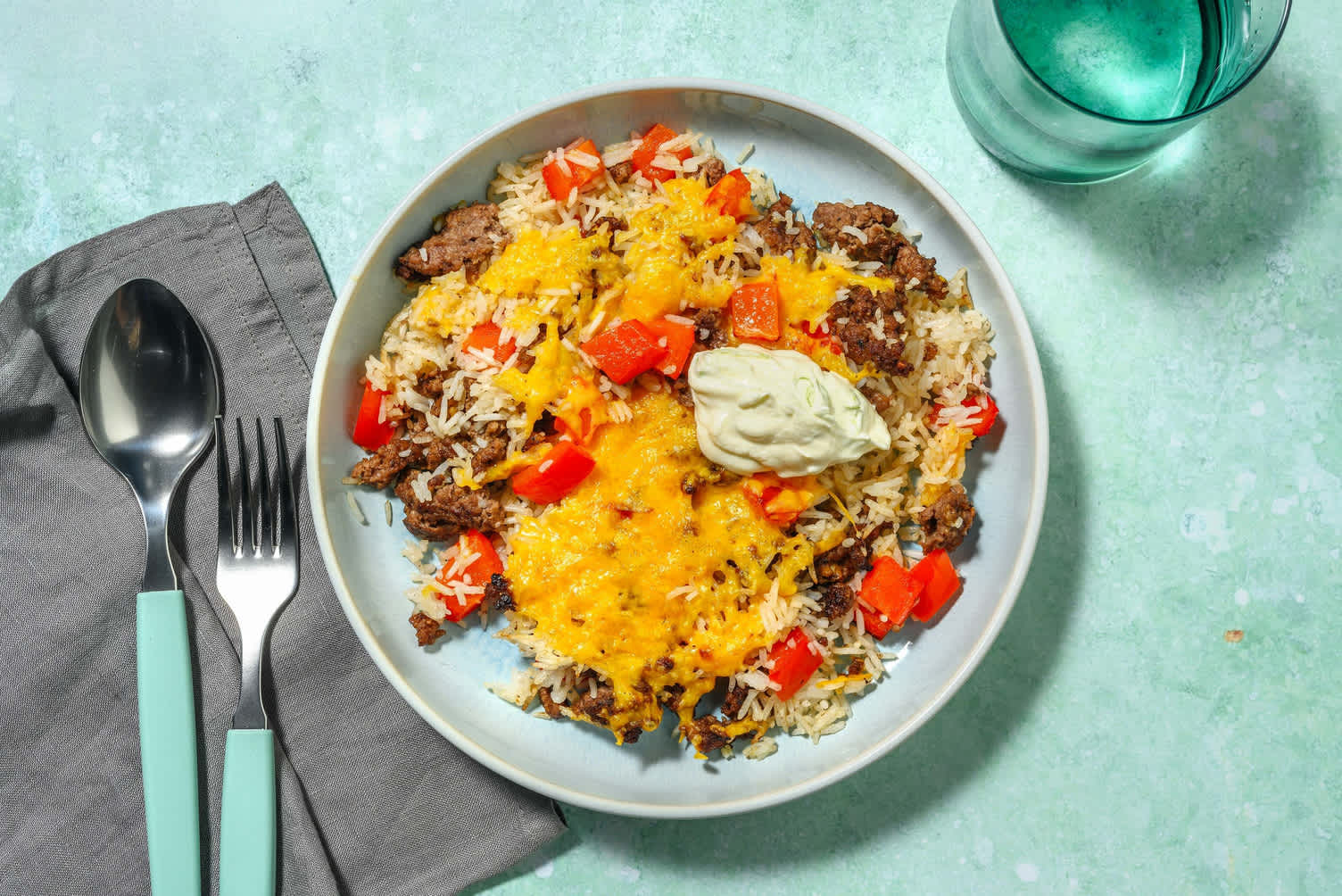 Poêlée de riz au double bœuf tex-mex