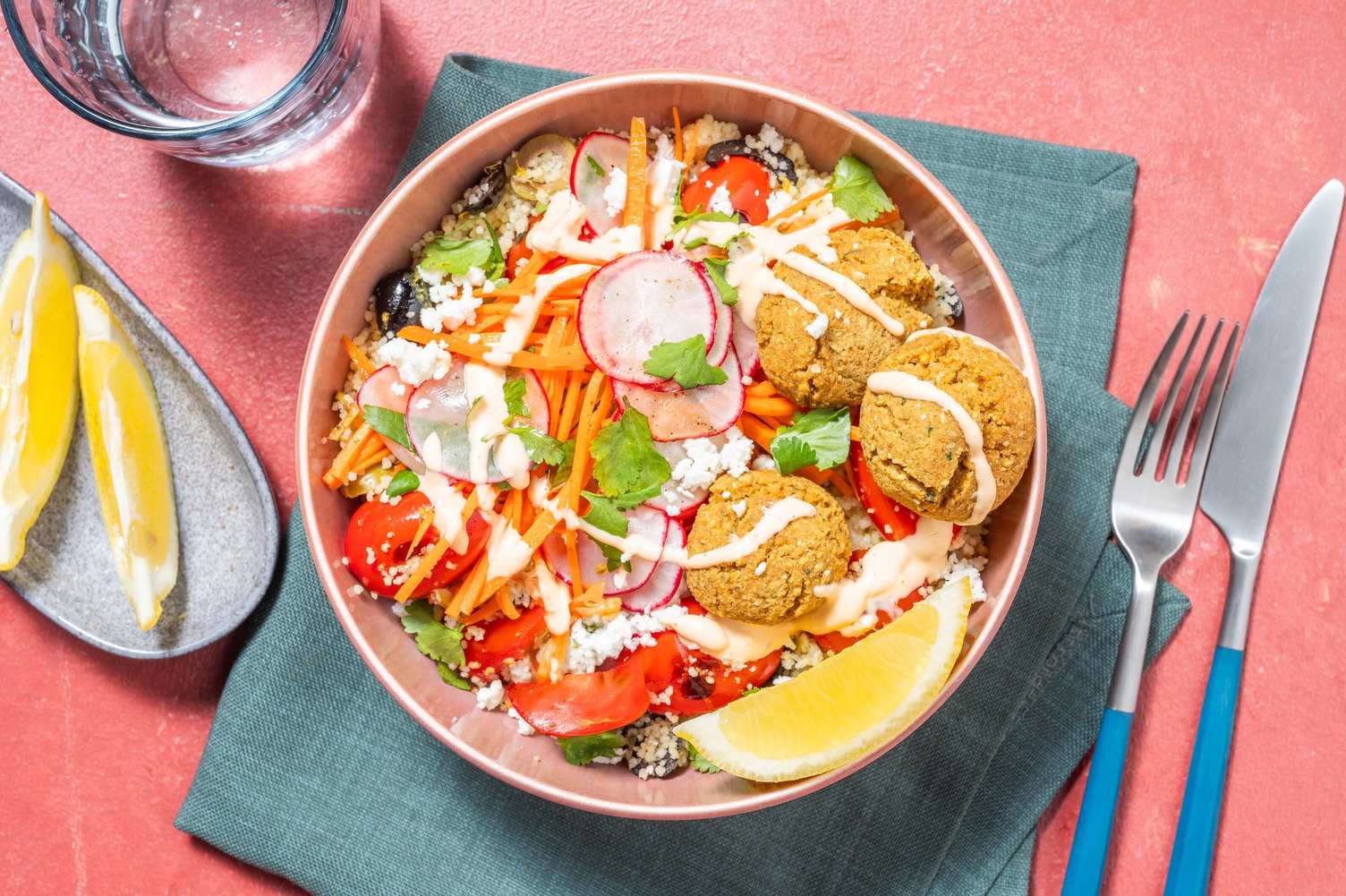 Chicken and Falafel Couscous