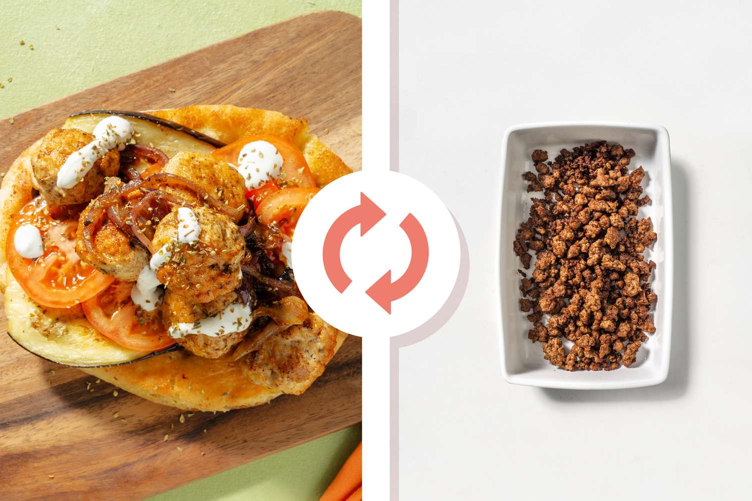 Gyros mediorientale di carne e melanzane 