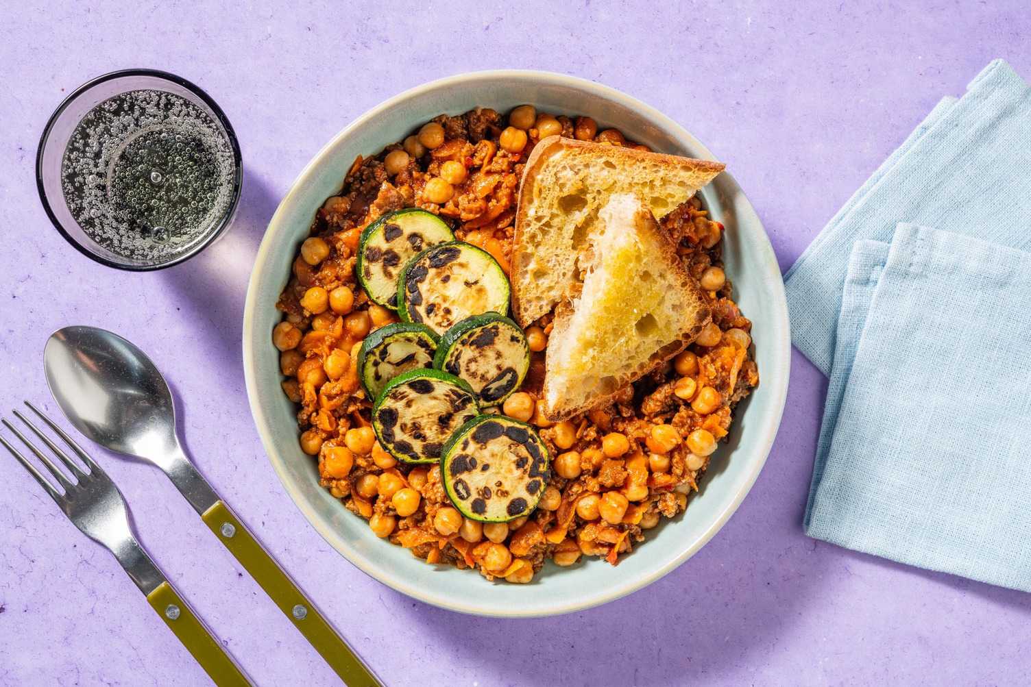 Tagine Inspired Harissa Lamb and Chickpeas