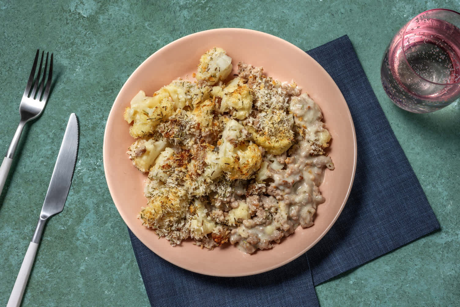 Sformato di cavolfiore e salsiccia