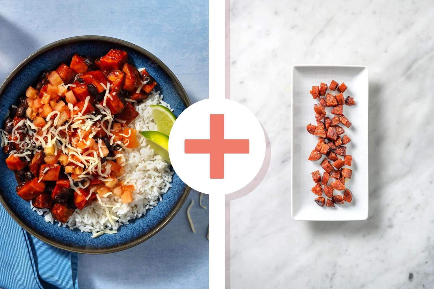 Chipotle Sweet Potato, Chorizo and Black Bean Rice Bowl