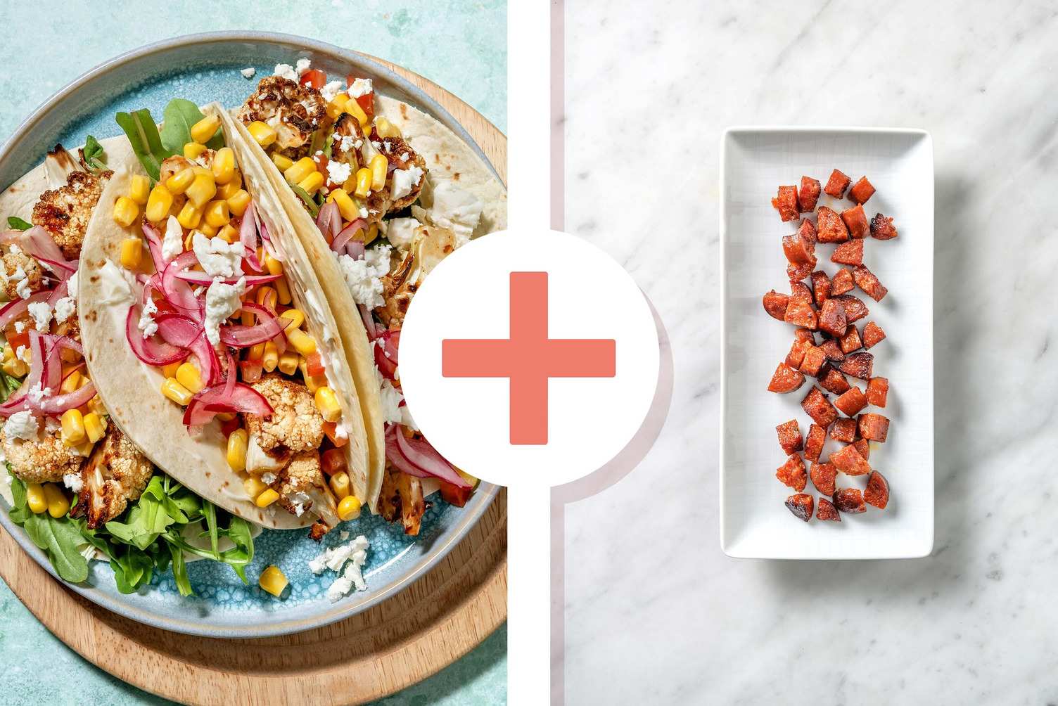 Roasted Chipotle Cauliflower and Chorizo Tacos