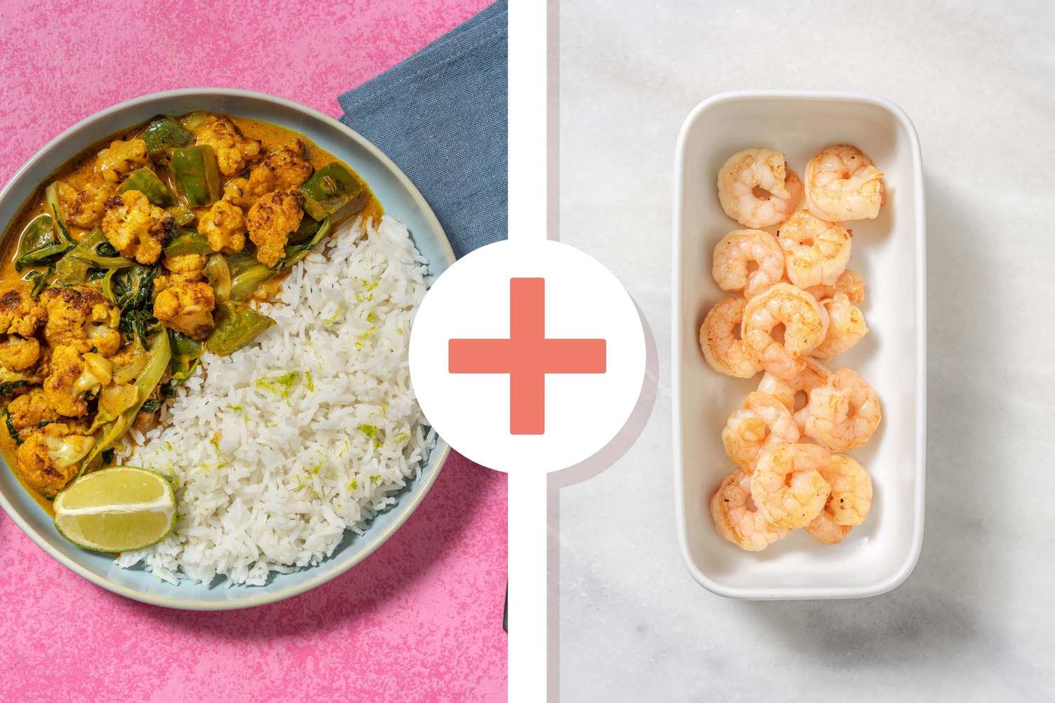  Yellow Thai Style Veg and King Prawn Curry