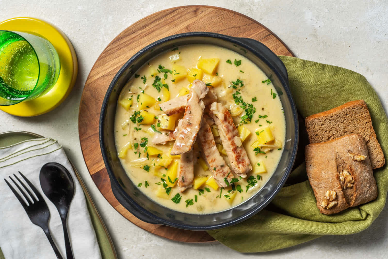 Mijoté de porc à la crème & poires