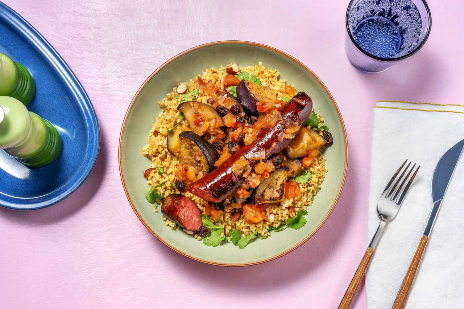 Boulgour & merguez aux saveurs maghrébines