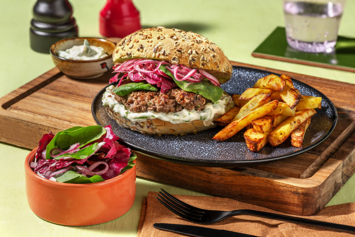 Burger à l'orientale au zaatar