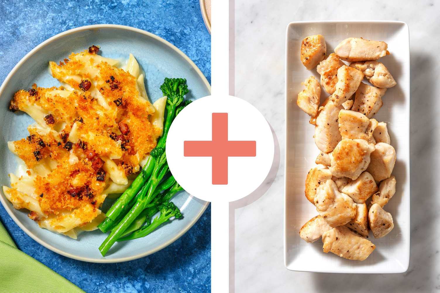 Chorizo and Chicken Breast Crusted Baked Penne