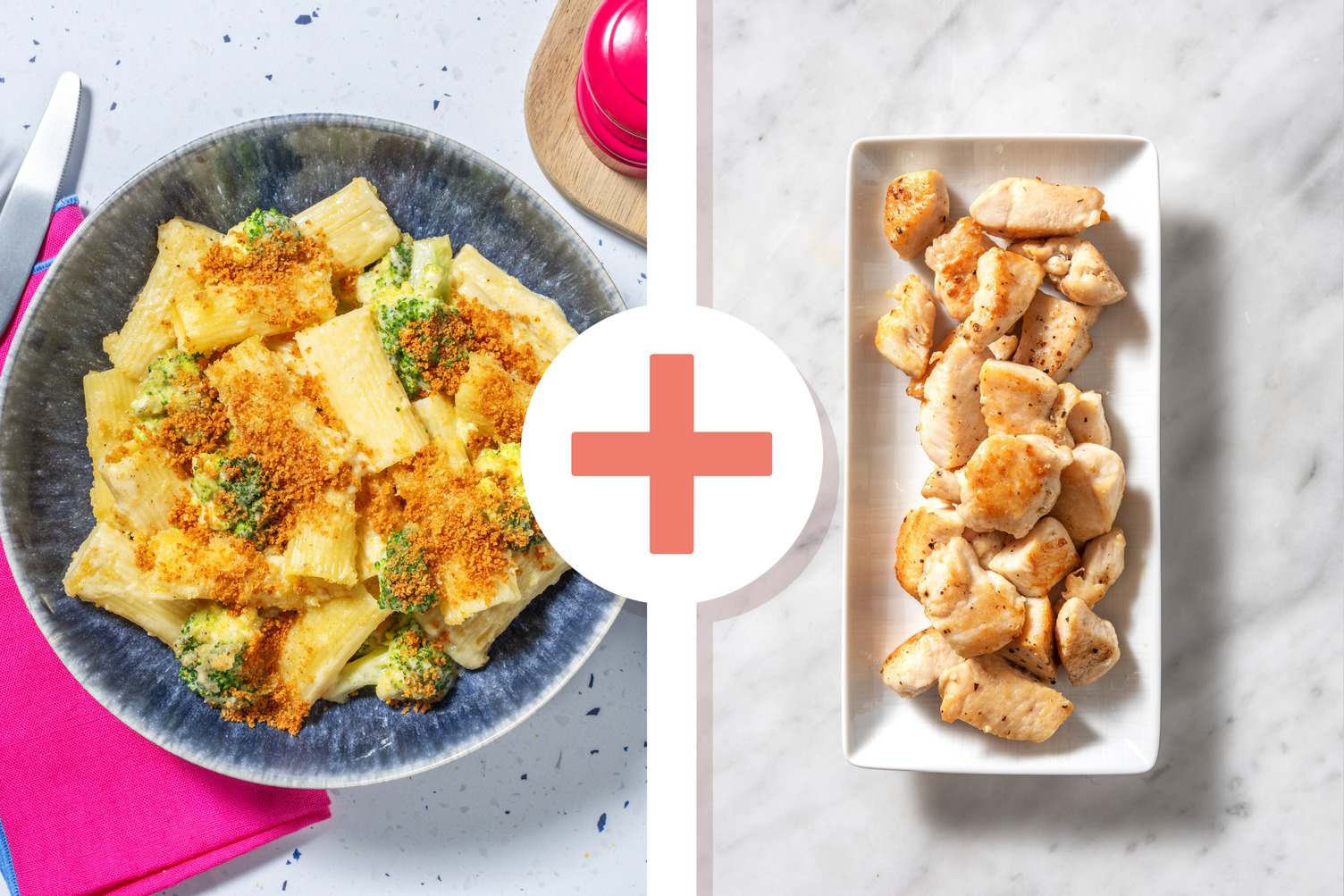 Cheesy Broccoli and Chicken Breast Pasta Bake