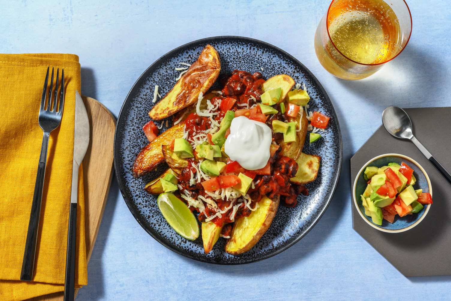 Mexican Bean Loaded Wedges 