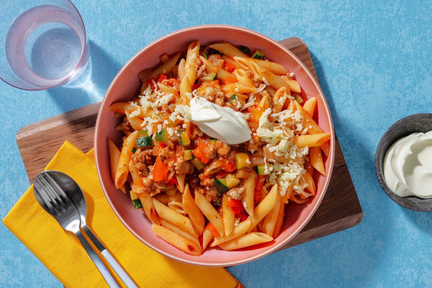 Snelle pasta met Mexicaans geïnspireerde twist