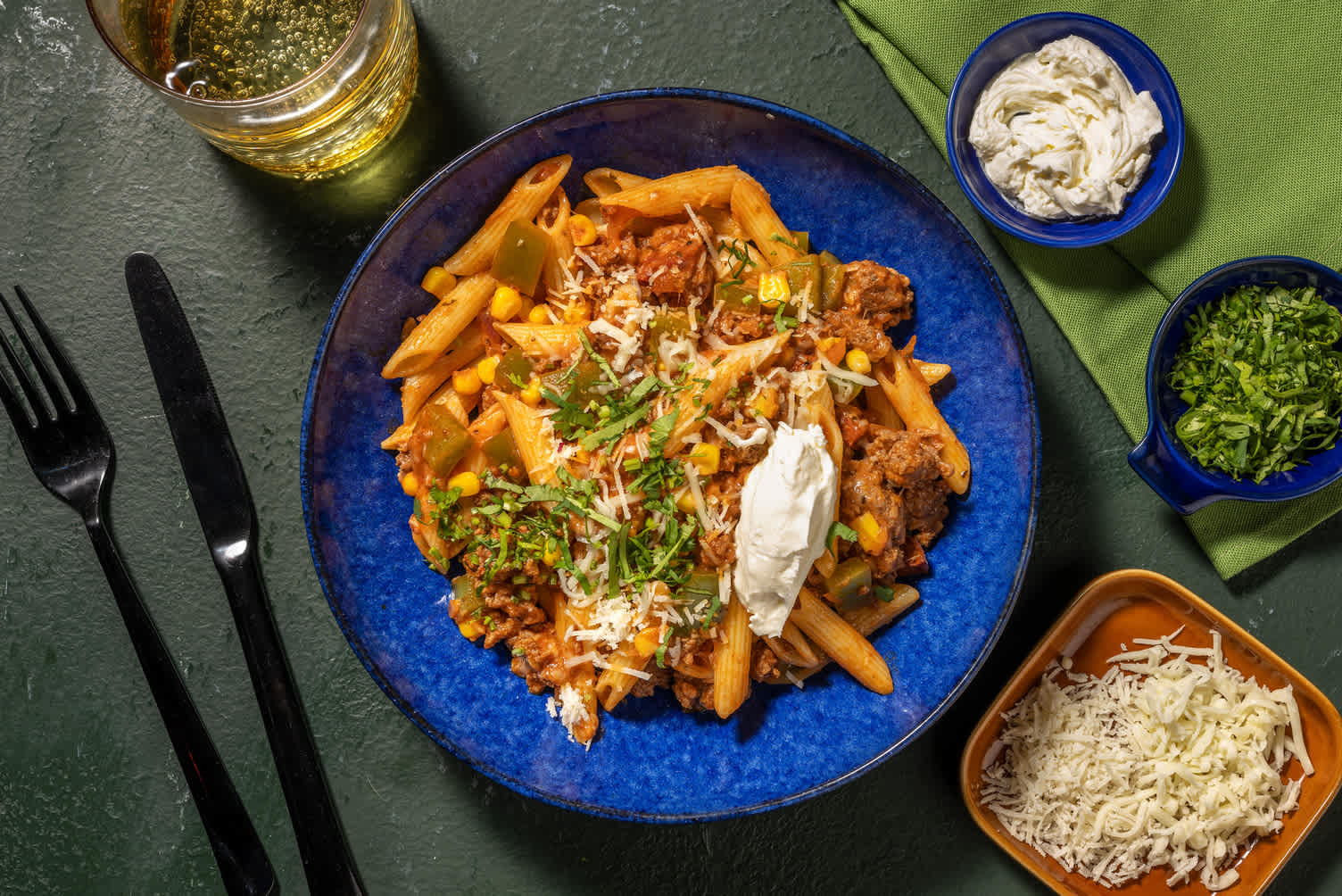 Rijke pasta met Mexicaanse twist