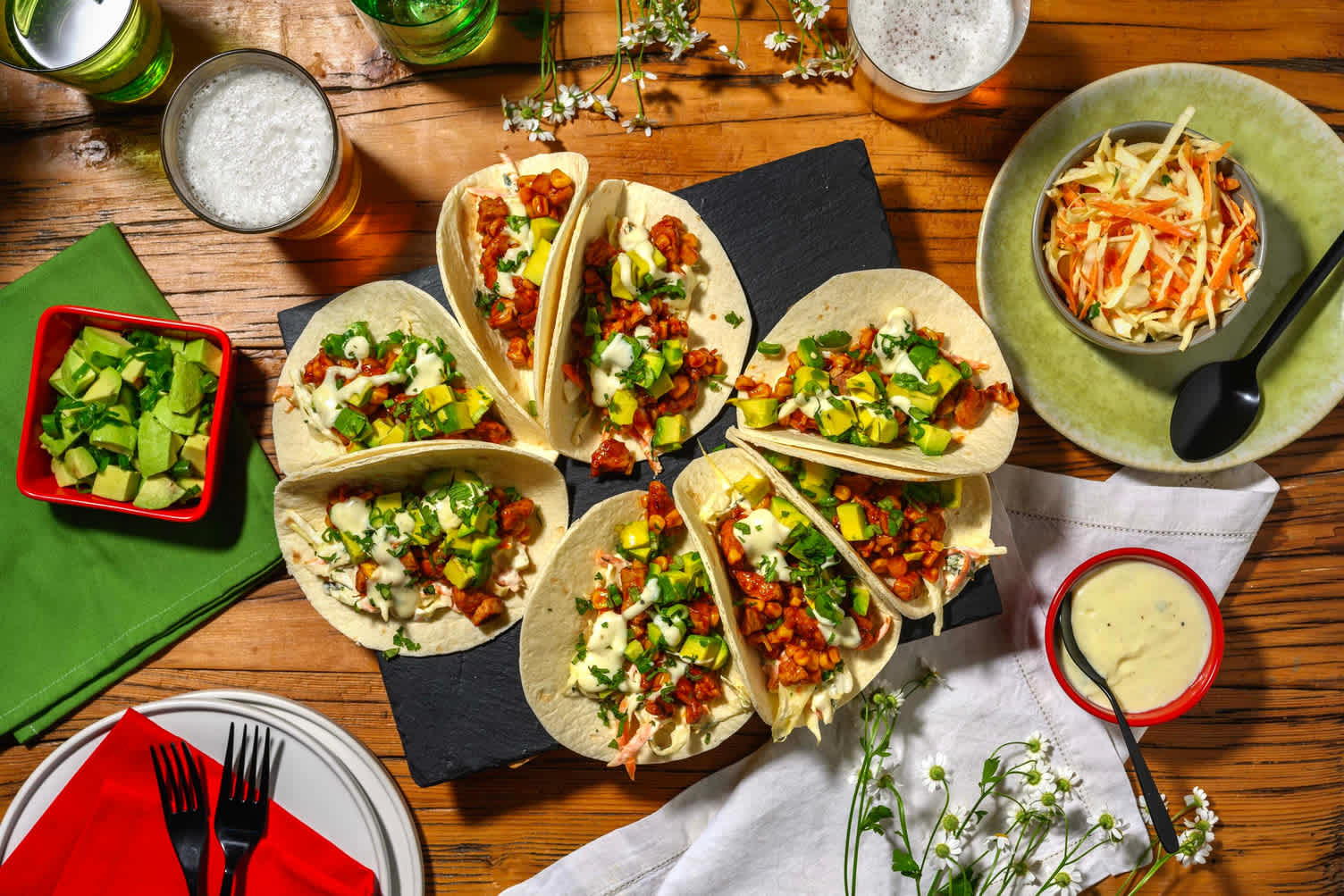 Loaded soft taco's met varkenshaas