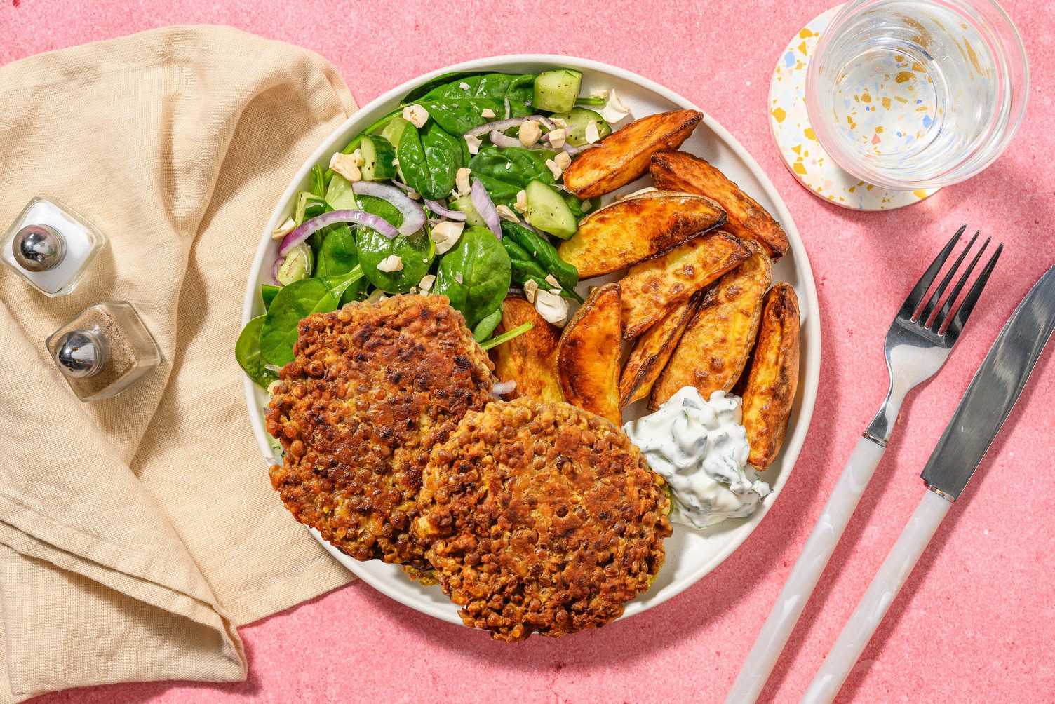 Spröda gröna linsfritters