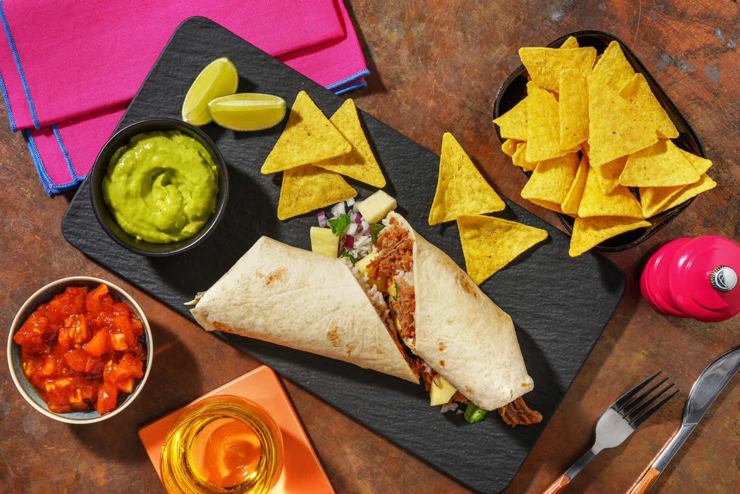 Mexicansk 'burrito al pastor'