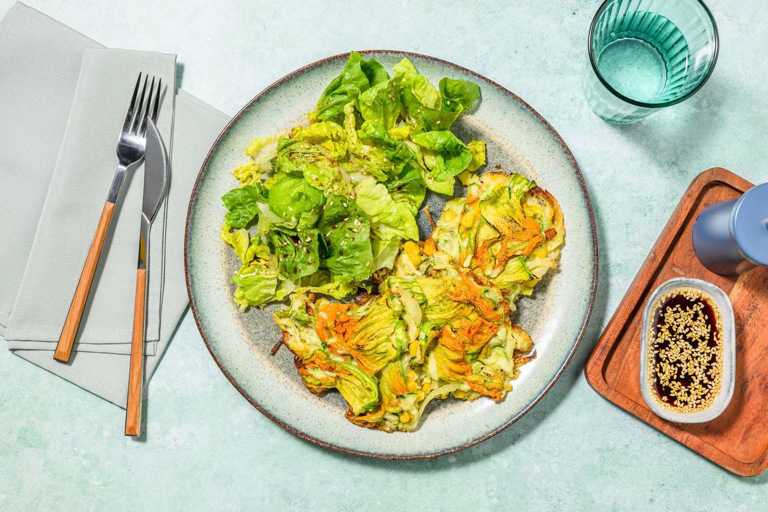 Frittelle ai fiori di zucchina e mais