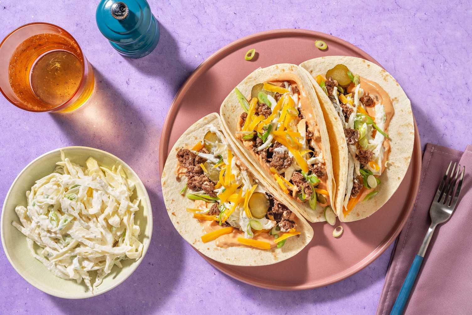 Wraps façon burger au fromage au Beyond Meat®