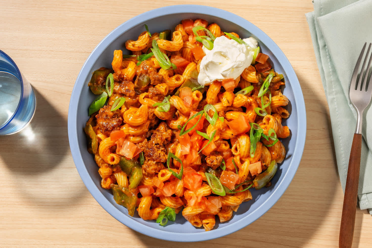 Macaroni au fromage façon tacos au bœuf