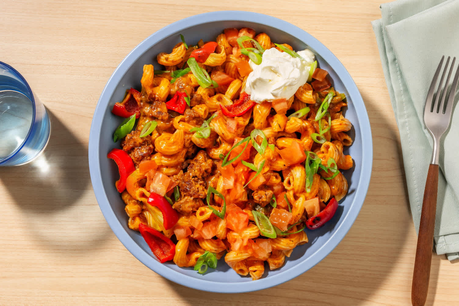 Macaroni au fromage façon tacos au bœuf