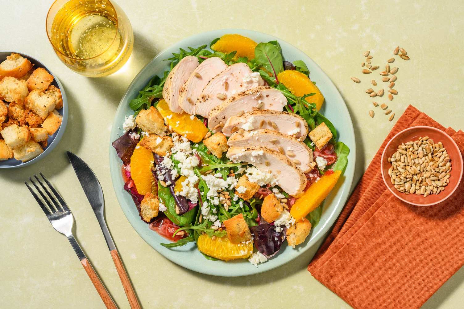 Pan-Seared Tofu and Orange Salad