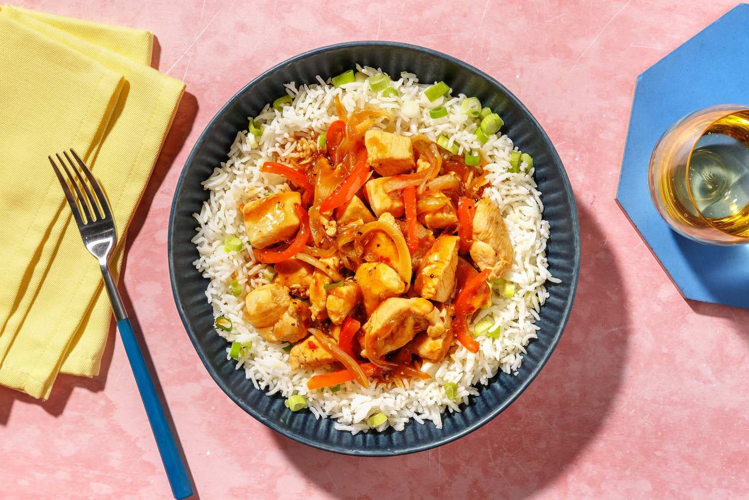 Tofu au chili doux et poivrons