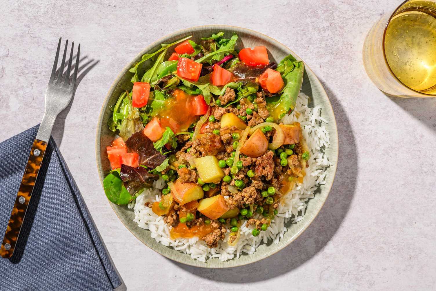 Samosa-Inspired Turkey and Rice