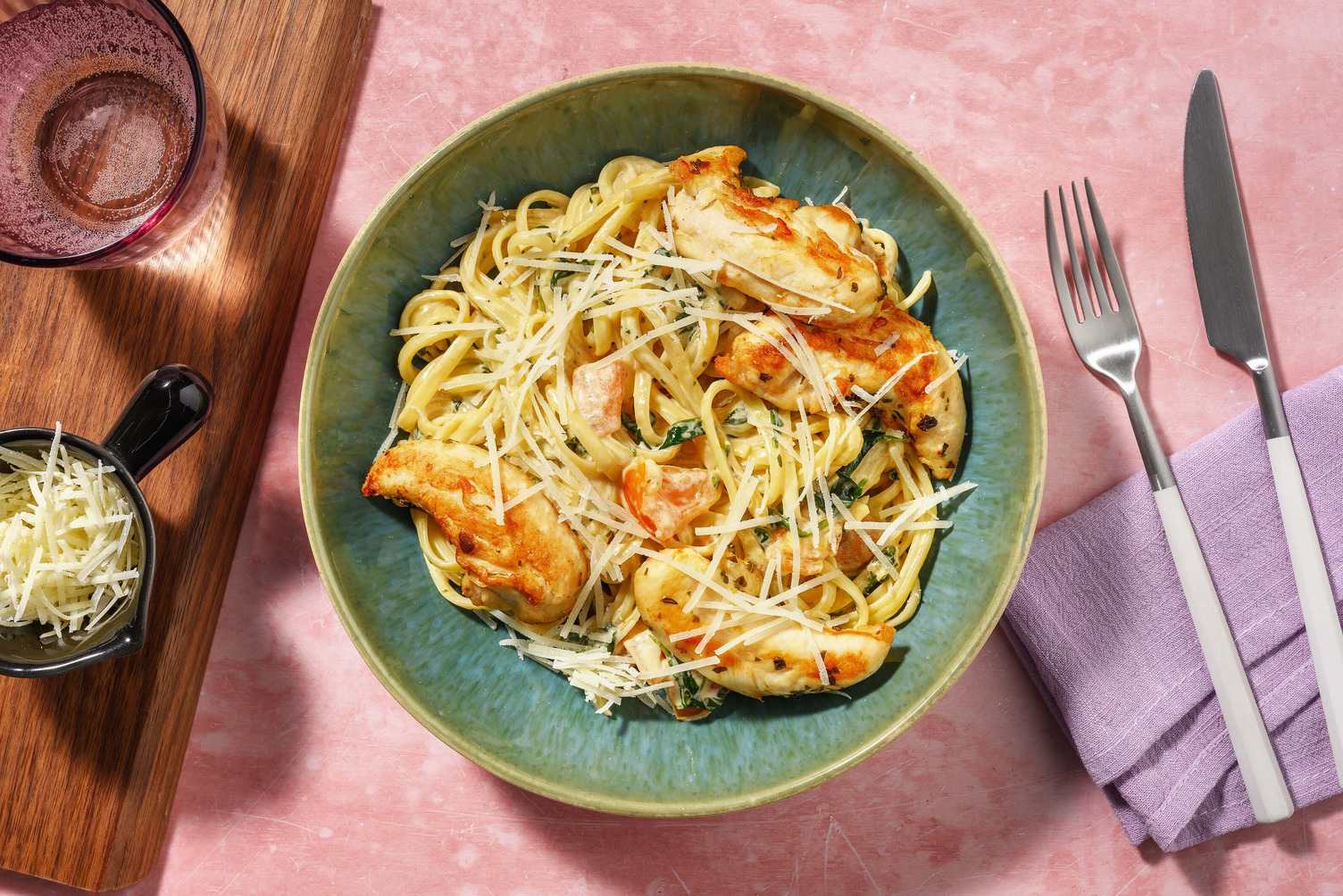 Tetrazzini d’émincé protéiné à base de plantes sans tracs