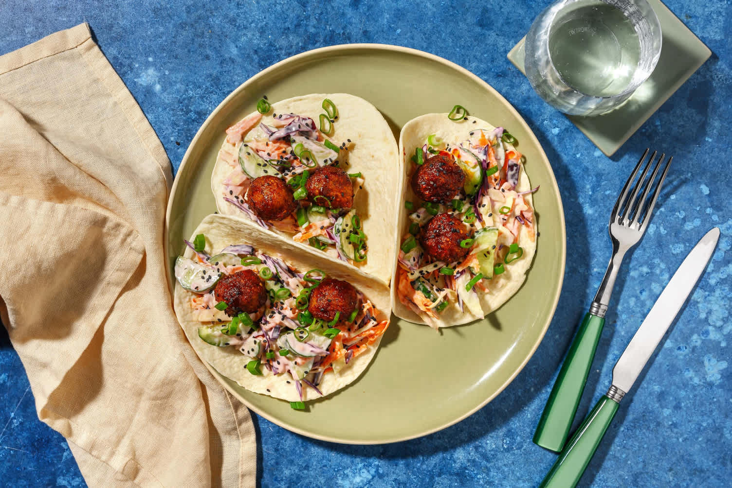 Tacos de falafels sucrés et épicés