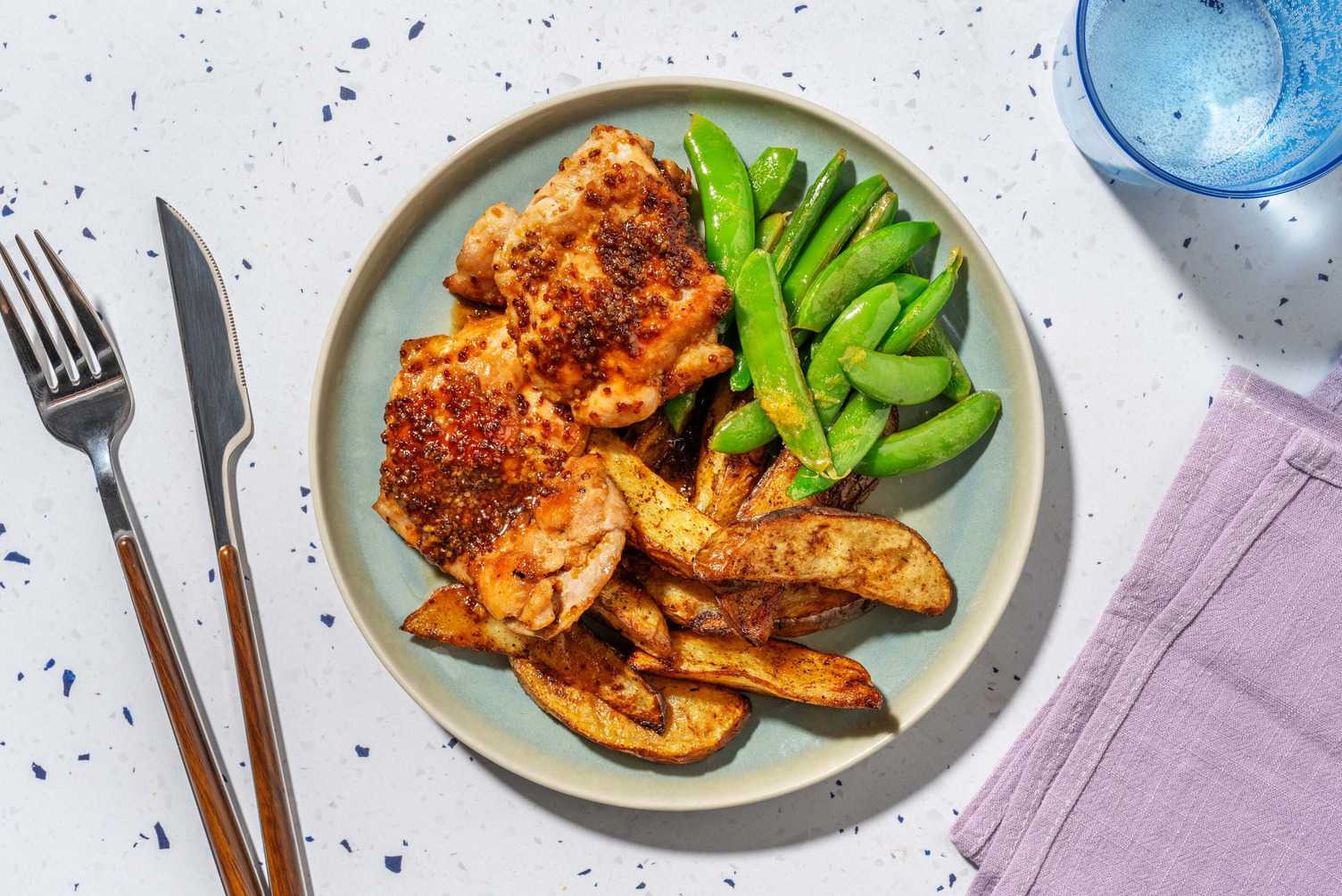 Maple-Mustard Glazed Plant-Based Protein Shreds