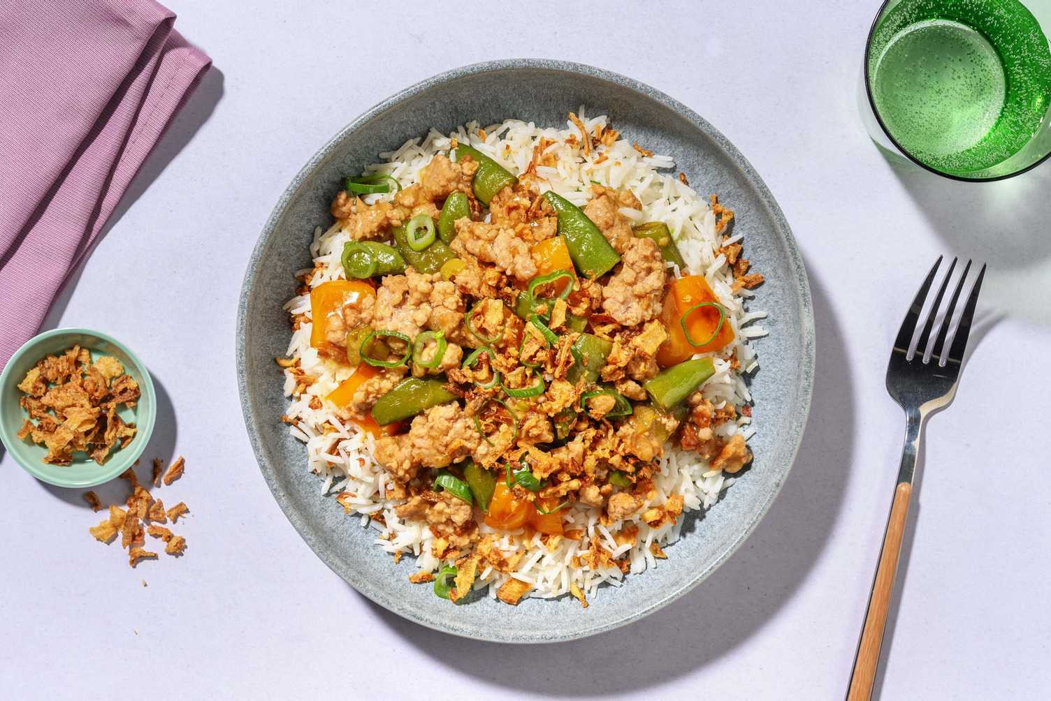 Filipino-Inspired Ground Tofu Bowls
