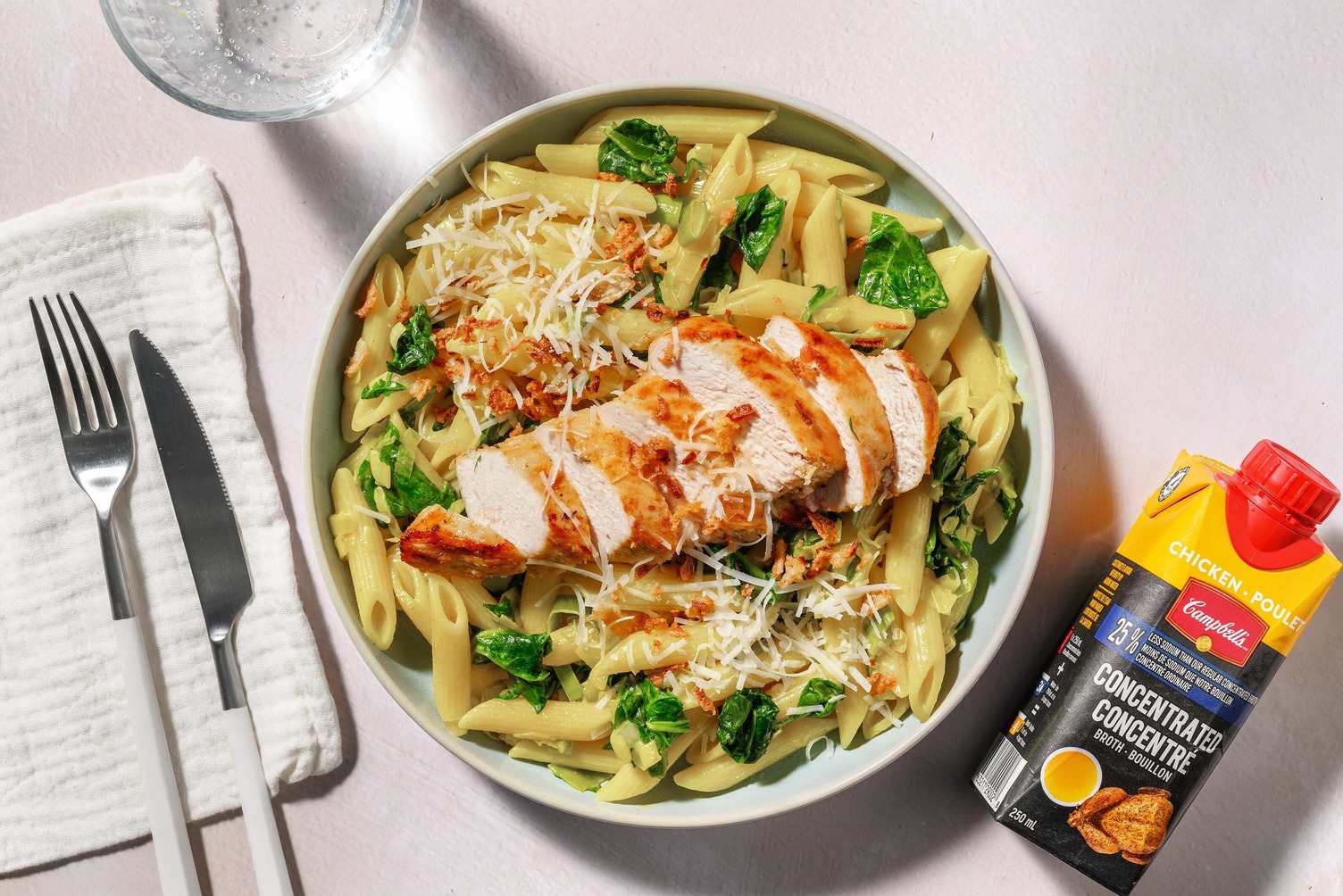 Campbell's Chicken Thigh Caesar Pasta