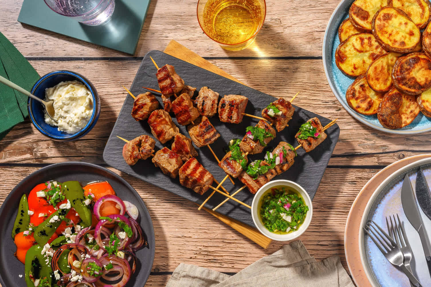 Grilled  Tenderloin Steak Skewers