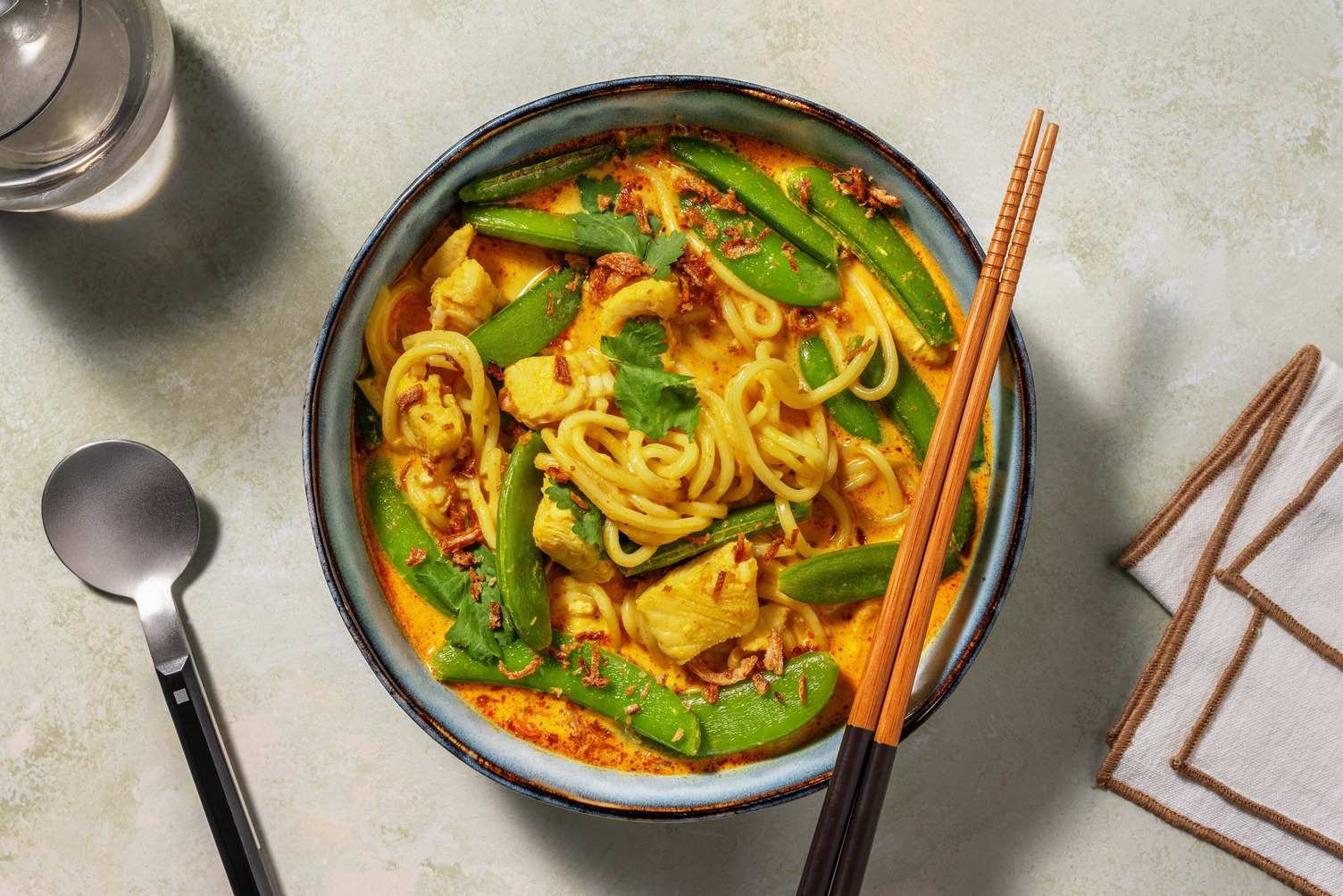 Laksa de crevettes épicé super rapide