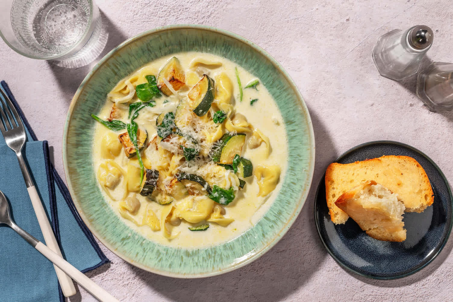 SuperQuick Creamy Tortellini and Sausage Soup