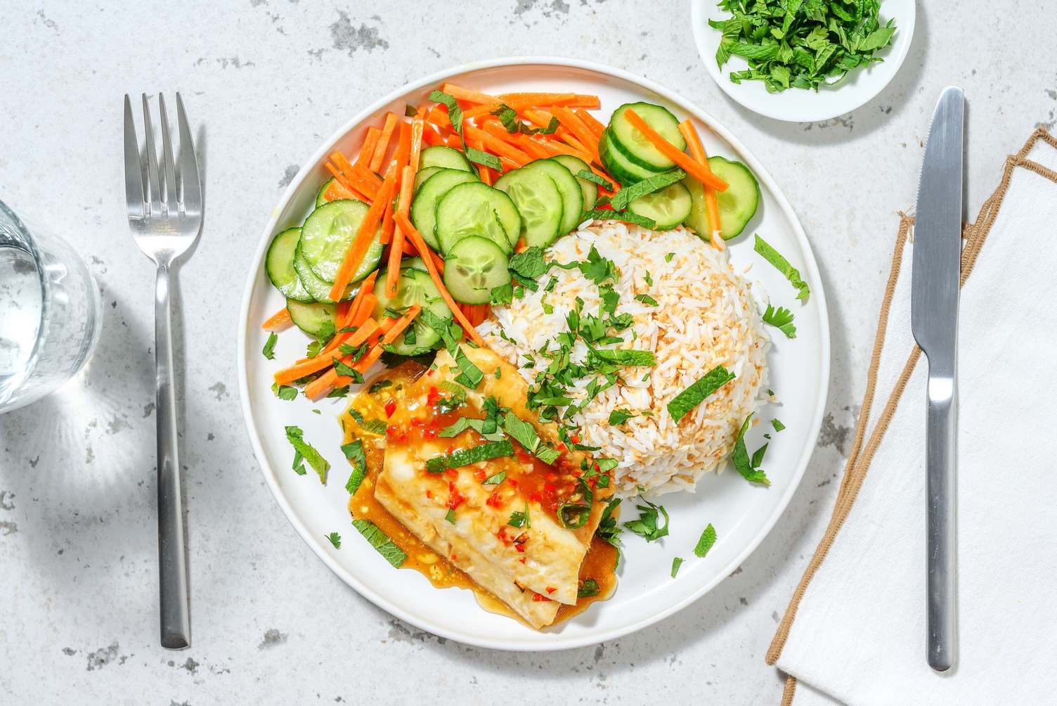Asiatisk hyse 'en papillote'