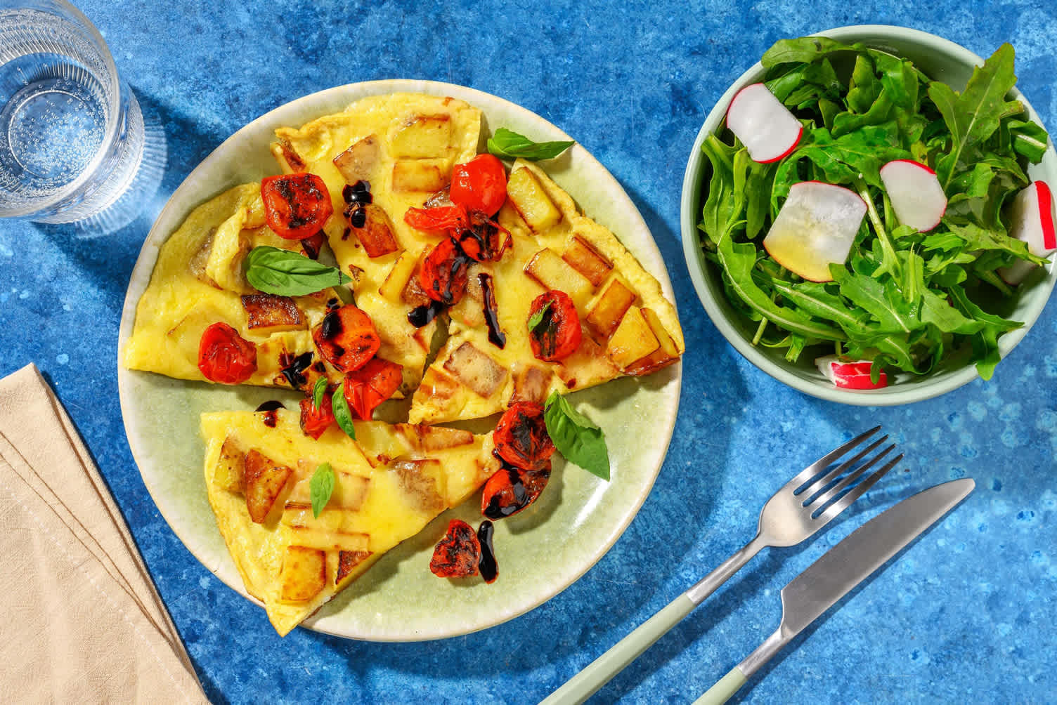 Frittata di patate e formaggio affumicato