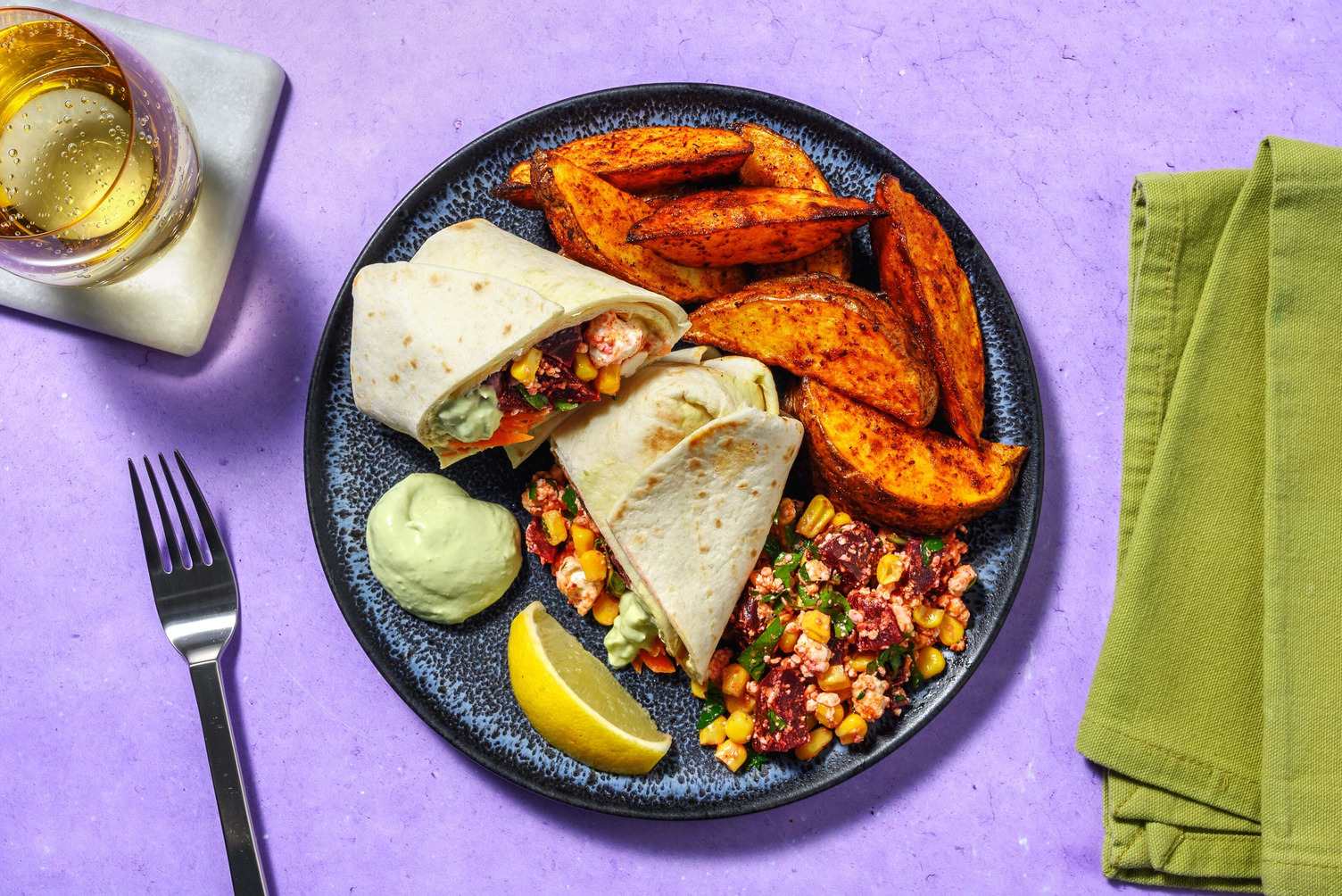 Rainbow Wraps mit Randen & Hirtenkäse