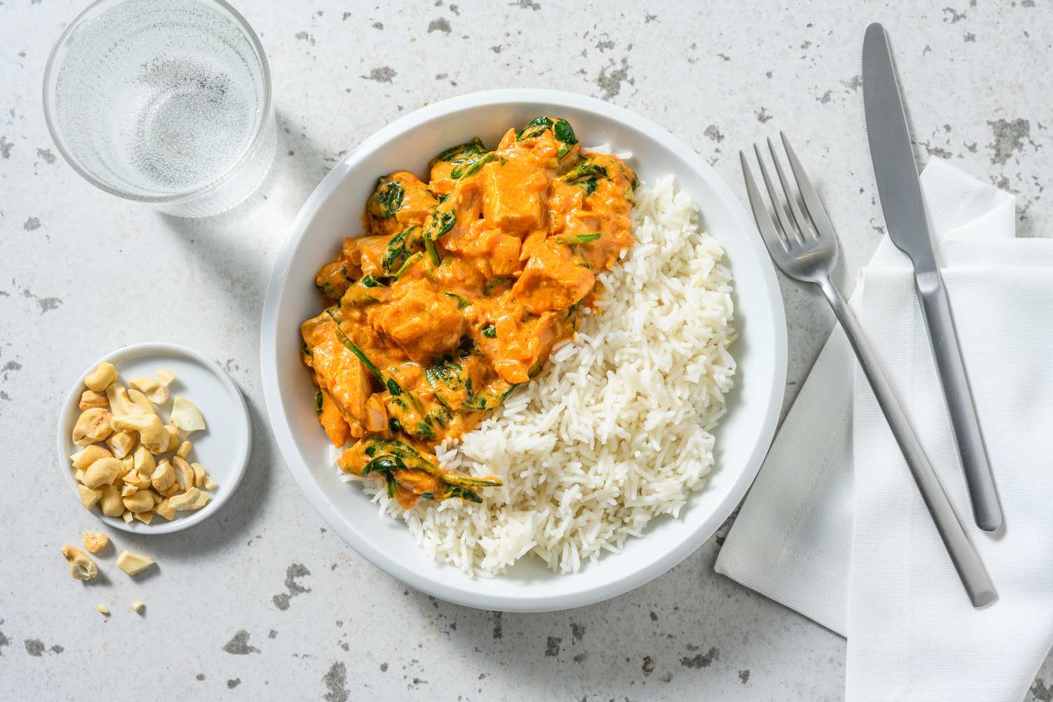 Curry de poulet aux épinards façon Saag indien